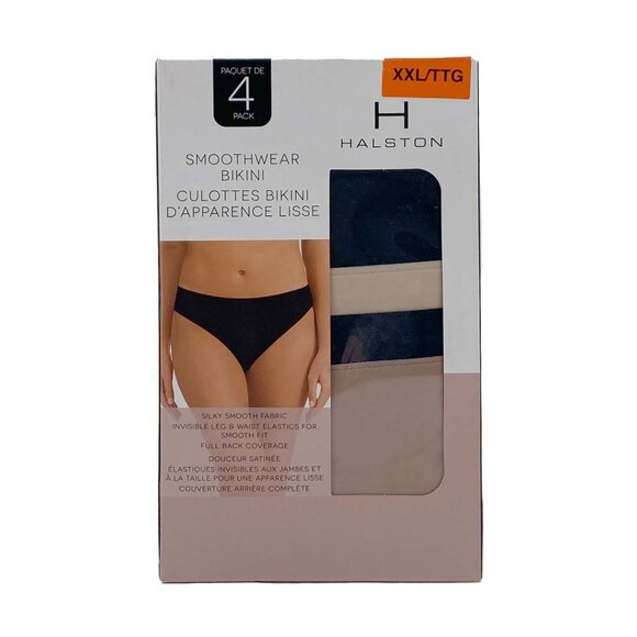 Halston Women's Bikini Underwear | 4 Pack | Smoothwear | Various Sizes - Picture 1 of 6